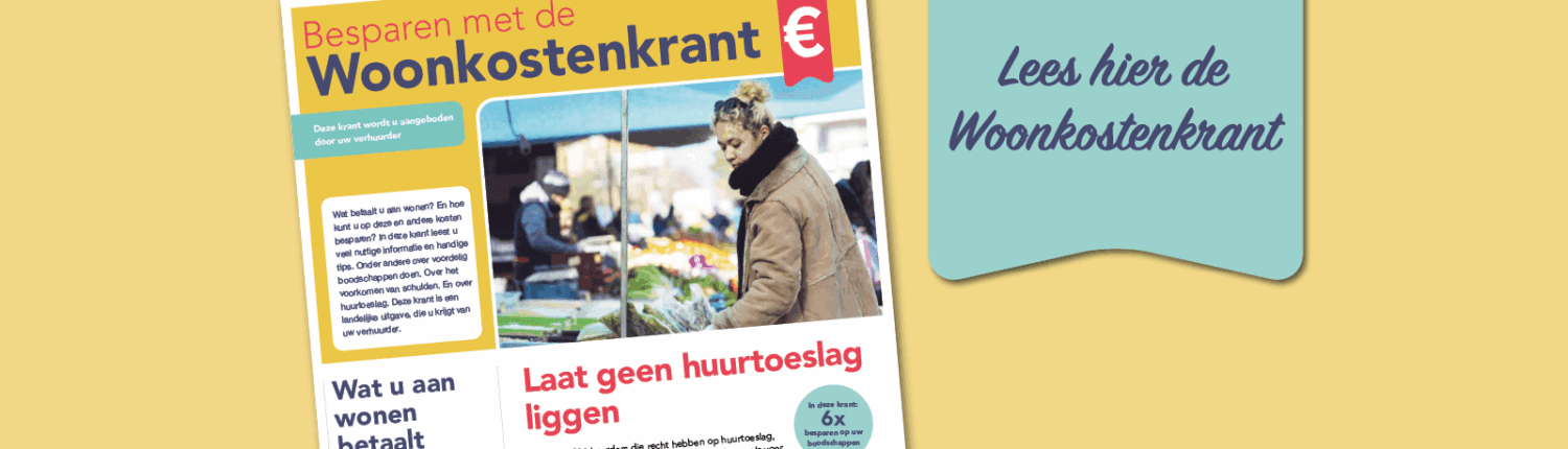 banner De Woonkostenkrant 2025 met bespaartips